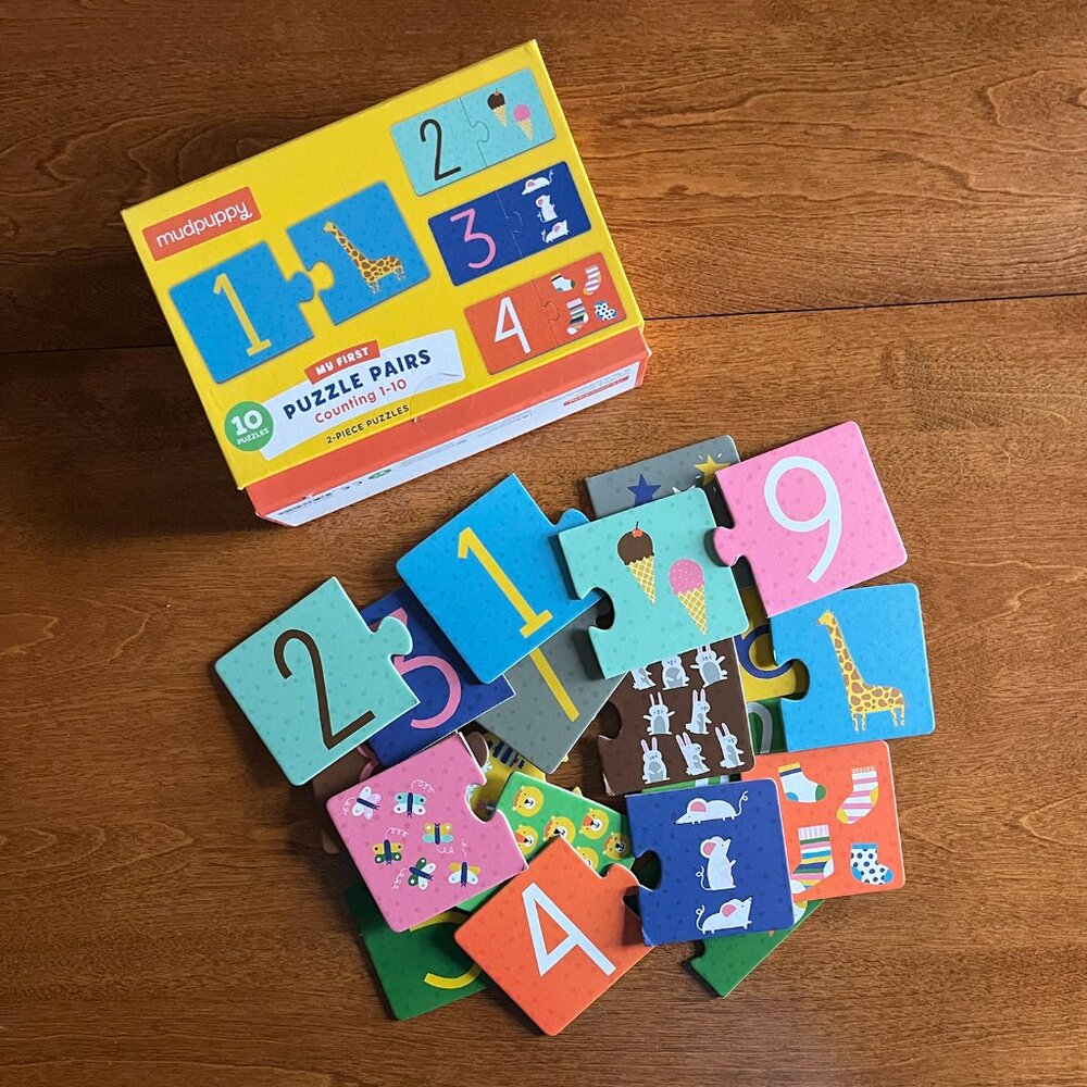 Mudpuppy "Puzzle Pairs" counting toddler puzzle